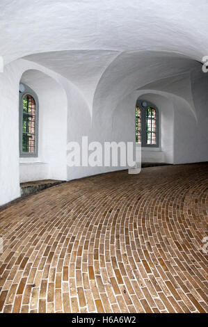 inside view of the spiral walkway in the rundetarn or round tower in copenhagen denmark Stock Photo