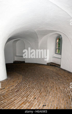 inside view of the spiral walkway in the rundetarn or round tower in copenhagen denmark Stock Photo