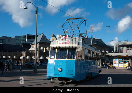 old tram no. 63 in main square near central railway station in gothenburg sweden Stock Photo