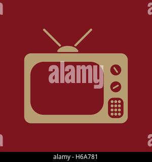 The tv icon. Television symbol. Flat Stock Vector Image & Art - Alamy