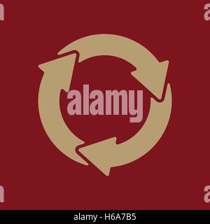 The waste processing icon. Bio symbol. Flat Stock Vector
