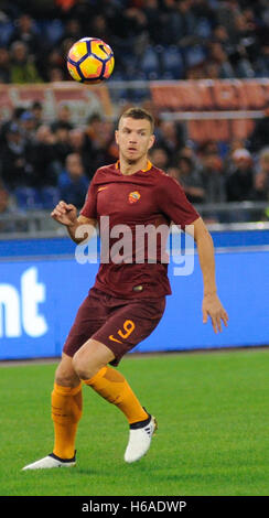 Stadium Olimpico, Rome, Italy. 23rd Oct, 2016. Serie A football league. AS Roma versus Palermo. Edin Dzeko in action © Action Plus Sports/Alamy Live News Stock Photo