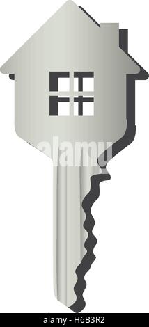 house shaped key icon image Stock Vector