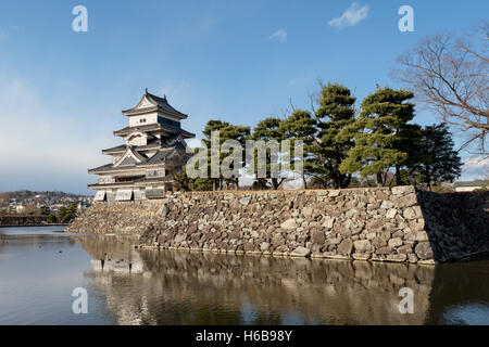 Matsumoto, Japan - December 26, 2015: Matsumoto Castle, one of Japan's premier historic castles, along with Himeji Castle and Ku Stock Photo