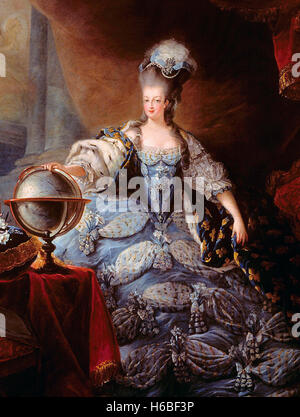 Marie Antoinette (1755-1793), Queen of France and wife of King Louis XVI. Portrait by Jean-Baptiste André Gautier-Dagoty, oil on canvas, 1775 Stock Photo