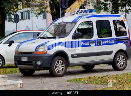 Police car parked on the street. Europe, Italy Stock Photo