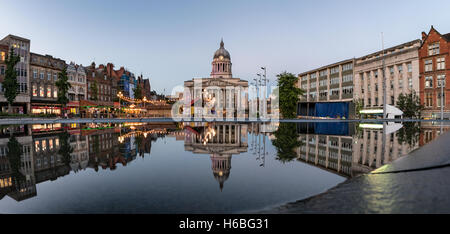 The Council House seen from across The Old Market Square, Nottingham, England, UK Stock Photo