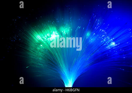 Fiber optic showing data or internet communication concept Stock Photo