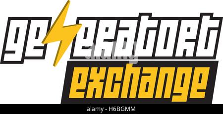 Generator Exchange Logo Concept. Stock Vector