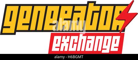 Generator Exchange Logo Concept. Stock Vector