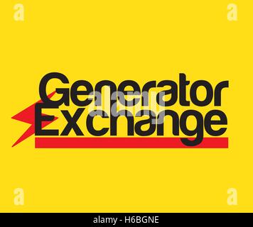 Generator Exchange Logo Concept. Stock Vector