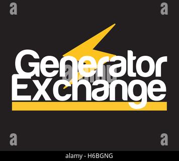 Generator Exchange Logo Concept. Stock Vector