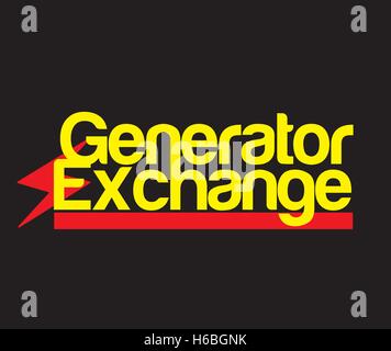Generator Exchange Logo Concept. Stock Vector