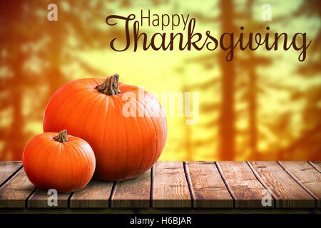 Composite image of thanksgiving greeting text Stock Photo