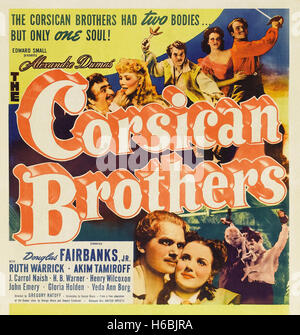 The Corsican Brothers,(1941) - Movie Poster Stock Photo - Alamy