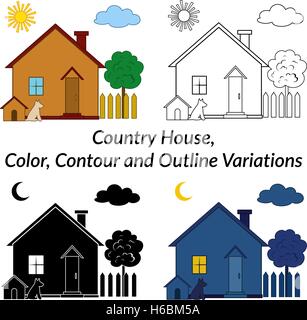 Set of Country Houses Stock Vector