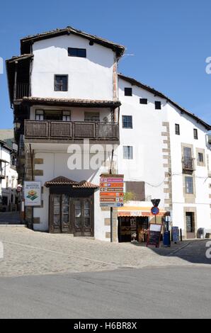Traditional house in Candelario, a typical mountain village in the province of Salamanca, Spain. Stock Photo
