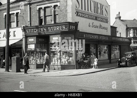 1930s, historical, England, exterior of a Stitcher's progressive ...