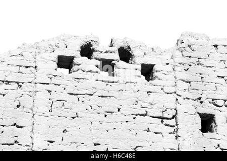 blur in iran the old castle near saryadz brick and sky Stock Photo