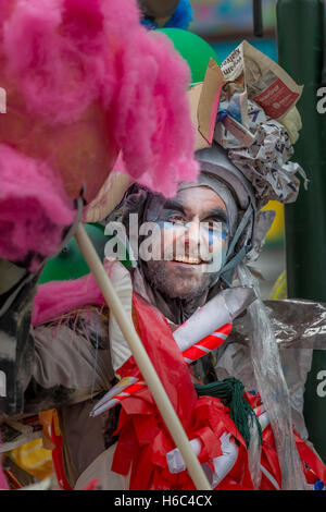 Man dressed in costume during Independence Day celebrations, Reykjavik, Iceland. Stock Photo