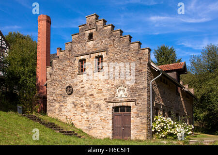Europe, Germany, Hagen, Hagen Open-air Museum, old mill powered by steam. Stock Photo