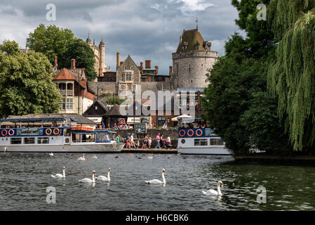 Picturesque of Windsor castle across the river Thames. Stock Photo