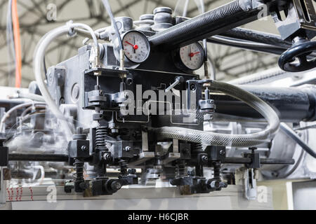 operation of the equipment in the printing shop Stock Photo