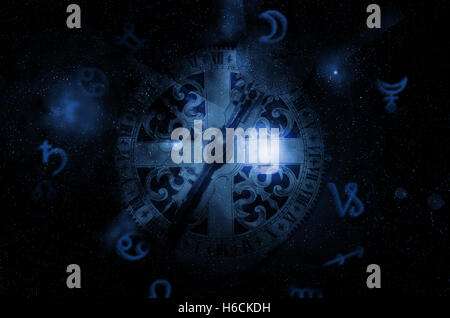 astrology clock Stock Photo