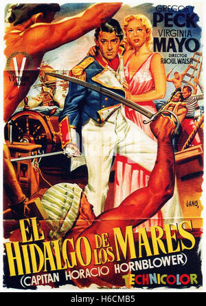 Captain Horatio Hornblower - Spanish Movie Poster - Stock Photo