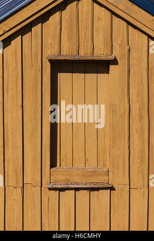 Traditional timber fish houses. Lofoten Islands fishing house design, Norway Stock Photo