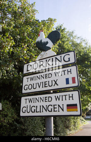 Road sign Dorking Surrey England UK Stock Photo - Alamy