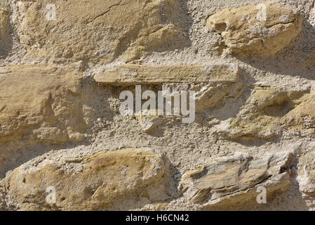Old rocks and cement grunge surface wall Stock Photo