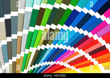 Rainbow Sample Colors Catalog. Color Guide Palette Background. Stock Photo