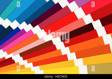 Color Palette Guide Close Up. Colorful Catalog. Stock Photo