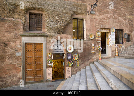 Souvenir shop in the historic town centre of Siena, Tuscany, Italy, Europe Stock Photo