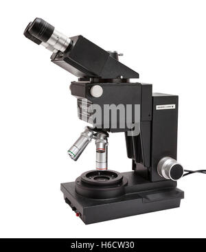 Bausch & Lomb Microzoom compound microscope, used extensively in the semi conductor industry for silicon wafer inspection. Stock Photo
