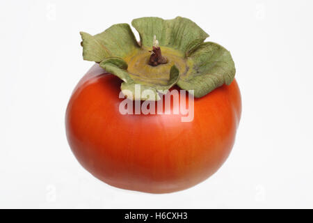 Fuyu Persimmon on white background Stock Photo