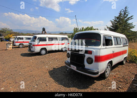 Old vanagons in Mexico Stock Photo