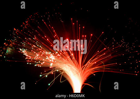 Abstract Internet technology fiber optic background Stock Photo