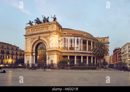 Politeama Garibaldi Theater in Palermo Stock Photo