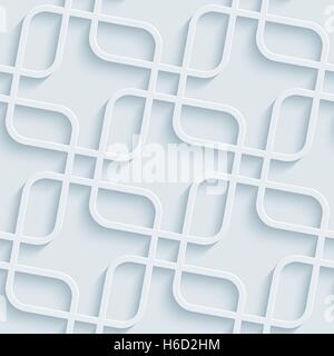 Neutral light gray seamless pattern with 3D effect. Tileable vector background. Stock Vector