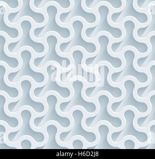 Neutral light gray seamless pattern with 3D effect. Tileable vector background. Stock Vector