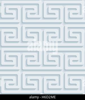 Neutral light gray seamless pattern with 3D effect. Tileable vector background. Stock Vector