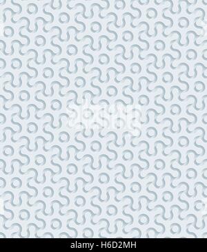 Neutral light gray seamless pattern with 3D effect. Tileable vector background. Stock Vector