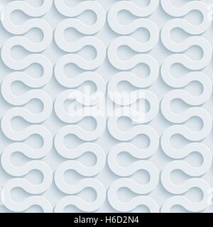 Neutral light gray seamless pattern with 3D effect. Tileable vector background. Stock Vector