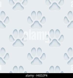 Seamless pet paw pattern background. Dog or cat paw wallpaper