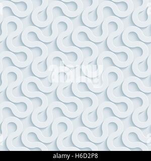 Neutral light gray seamless pattern with 3D effect. Tileable vector background. Stock Vector