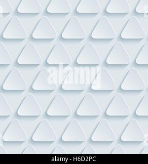 Neutral light gray seamless pattern with 3D effect. Tileable vector background. Stock Vector