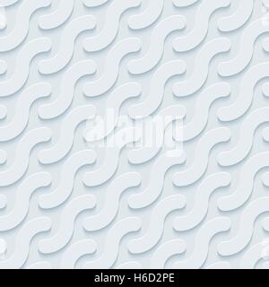 Neutral light gray seamless pattern with 3D effect. Tileable vector background. Stock Vector