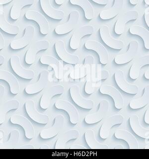 Neutral light gray seamless pattern with 3D effect. Tileable vector background. Stock Vector